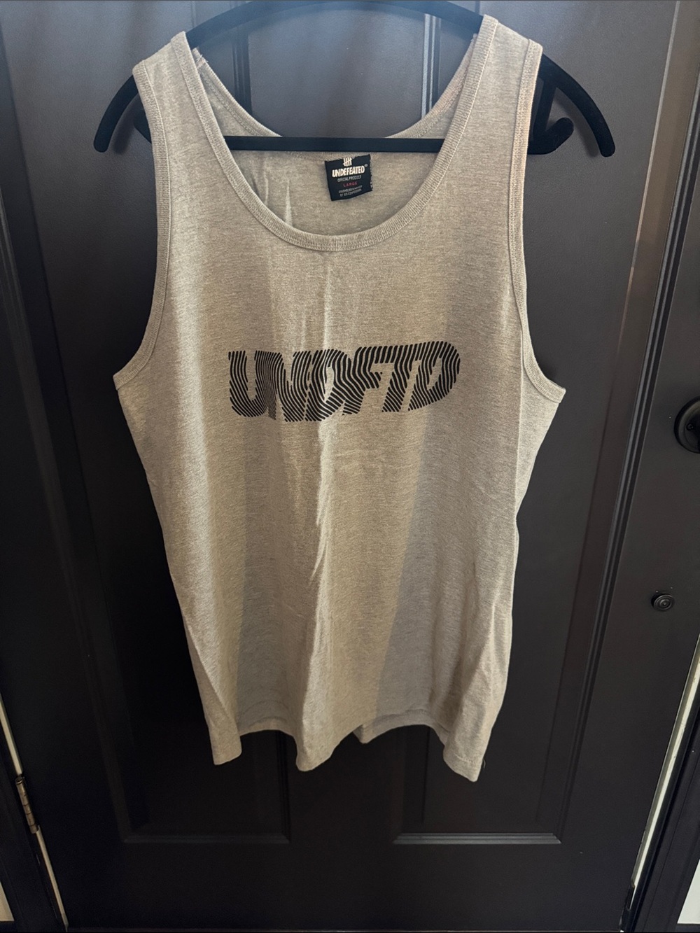 Undefeated Gray Tank with Black Striped Logo